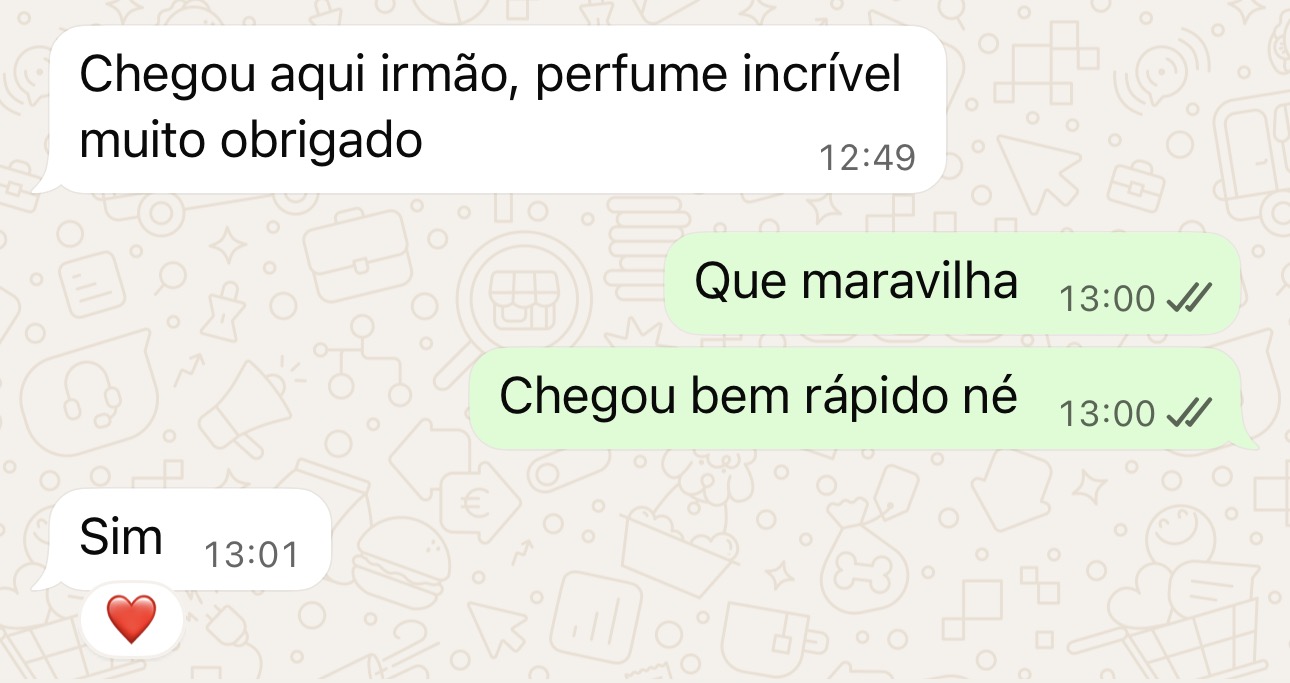 Depoimento de cliente 16 da Aurum Decants